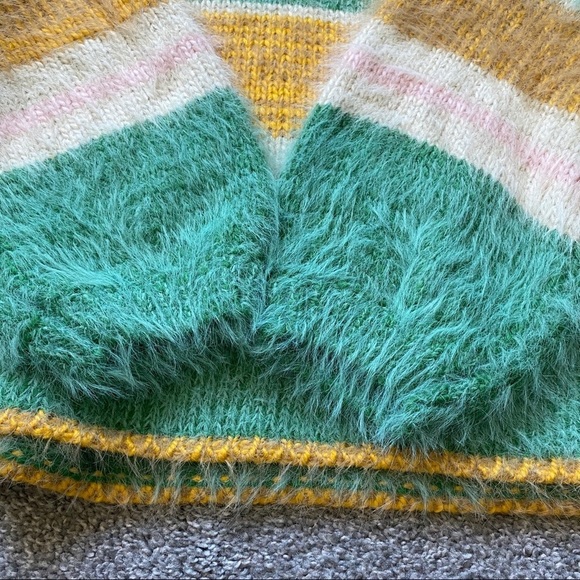 Kimchi Blue Turtleneck Striped Fuzzy Cozy Sweater - Picture 6 of 15